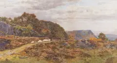 Cyril Ward, Moving The Sheep, On The Moor, Watercolour