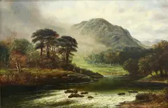 William James Smith Crampton, Highland Cattle In A Scottish Landscape, Oil on canvas