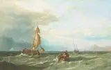 John James Wilson, Off The Coast, Oil on canvas
