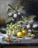 Oliver Clare, A Pair Of Still Lifes Of Fruit