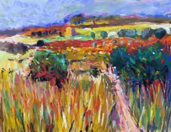 John Holt, French Landscape, Pastel