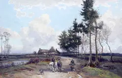 William Manners, The Plough Team, watercolour