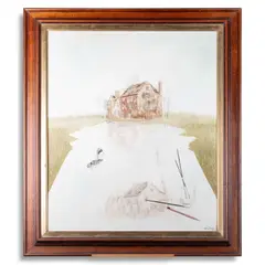Neil Simone, Mill Pond, Oil on board
