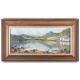 Charles Wyatt Warren, Lake Scene, Oil on board