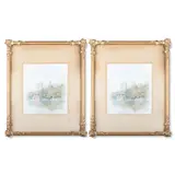 George Fall, Pair Of Cathedral Views, Watercolour