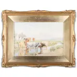 William Sidney Cooper, Near Amberley, Sussex, 1921, Watercolour