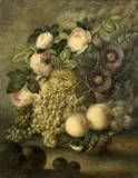 Miss Mary Bradley, Still Life With Fruit And Flowers, 1809, Watercolour
