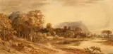 John Varley, A Ruined Castle In A Wooded Landscape