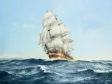Neil Foggo, Boston Packet To Liverpool, Oil on canvas, unframed