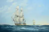 Neil Foggo, Chasing Hermione, Oil on canvas, unframed
