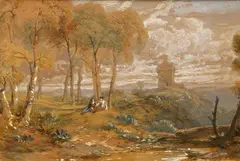 William Leighton Leitch, Small Tower Near Kelso, 1872, Watercolour