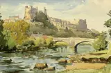 G.m. Holdsworth, View Of Richmond Castle, Watercolour