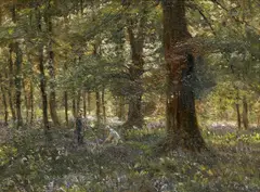 Herbert F. Royle, The Flower Pickers, Oil on canvas