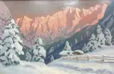 Alois Arnegger, Winter In The Mountains, Oil on canvas