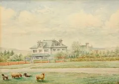 George Adolphus Storey, Landscape With House, Watercolour