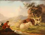 Peter le Cave, The Herdsman, Oil on panel