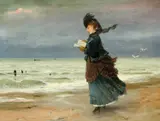 Edward Charles Barnes, Beach Recital, 1870, Oil on canvas