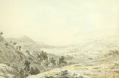 Anthony Devis, Lake District Landscape, Pencil, ink and wash