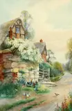 Charles Baldwyn, Country Cottage, 1912, Watercolour, unframed Sold