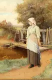 Charles Edward Wilson, Off To The Hayfield, 1901, Watercolour