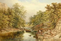 James George Philip, On The Derwent, Derbyshire, Watercolour
