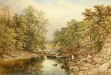 James George Philip, On The Derwent, Derbyshire, Watercolour