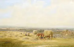 James Whaite, Harvesting, Watercolour