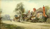 Joseph Hughes Clayton, A Pair Of Village Street Scenes, Watercolour