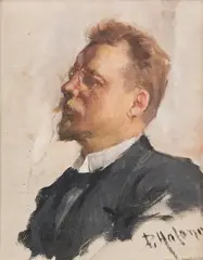 Pekka Halonen, Portrait of opera singer Abraham Ojanperä, oil