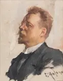 Pekka Halonen, Portrait of opera singer Abraham Ojanperä, oil