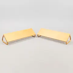Pair of wall shelves, model 112B, Artek by Alvar Aalto, lacquered wood, sold Sep 2026
