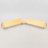 Alvar Aalto, Pair of wall shelves, model 112B, Artek, lacquered wood