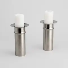 Tapio Wirkkala, Candlestics, 2 pcs, TW 486 / 668-230, Kultakeskus Oy, steel