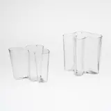 Alvar Aalto, Vases, 2 pcs, model 3031 and 3030, Iittala, clear glass