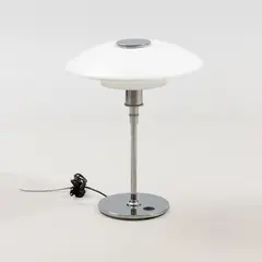 Table lamp, PH 4 1/2-3 ½, Louis Poulsen by Poul Henningsen, chrome frame, sold Sep 2026