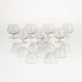Saara Hopea, Caviar Bowls, modell 1331, Nuutajärvi, 1950's, clear glass