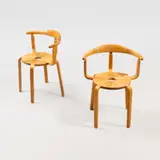 Aulis Leinonen, A pair of armchairs, Ananas (Pineapple), Asko, 1960's, lacquered birch