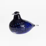 Oiva Toikka, Decoration bird, Sinikyyhky, Nuutajärvi, blue and white glass
