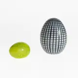 Oiva Toikka, Decorations objects, 2 pcs, Annual egg 2012 "MIrella's egg and yellow egg, Nuutajärvi