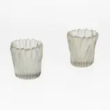 Tapio Wirkkala, Vases, 2 pcs, model 3515 "Jäkälä", Iittala, clear glass