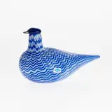 Oiva Toikka, Decoration bird, Lintu sininen, Nuutajärvi, multicolored filigree glass