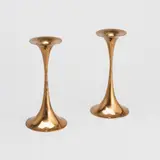 Tapio Wirkkala, A pair of candlesticks, Trumpetti, brass