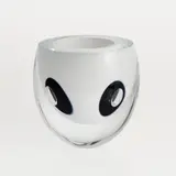 Timo Sarpaneva, Art Glass, Claritas, Iittala, white and black glass