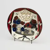 Birger Kaipiainen, Decoratvie Dish, "The Second Millenium", Arabia, partly iridescent glaze