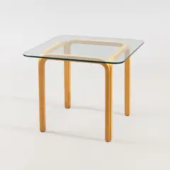 Table, model Y805C, Artek, latter half of the 20th century by Alvar Aalto, lacquered birch with Y-legs, sold Aug 2026