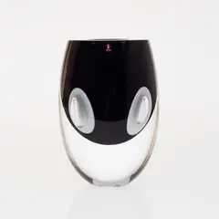 Timo Sarpaneva, Glass sculpture, Claritas, Nuutajärvi, black and clear glass