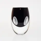 Timo Sarpaneva, Glass sculpture, Claritas, Nuutajärvi, black and clear glass