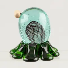 Siru Tuomisto, Glass sculpture, Ameba, Sea creature, glass and wood