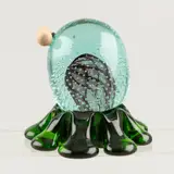 Siru Tuomisto, Glass sculpture, Ameba, Sea creature, glass and wood