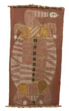 George Djaykurrnga, Untitled, natural earth pigments on bark